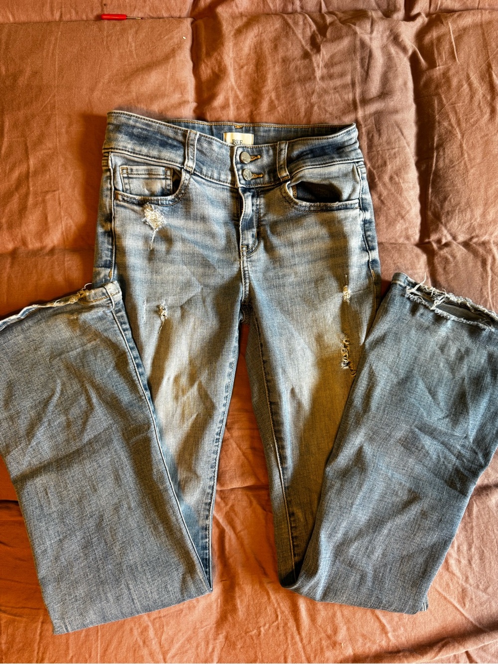 BKE Kids Distressed Light Blue Jeans